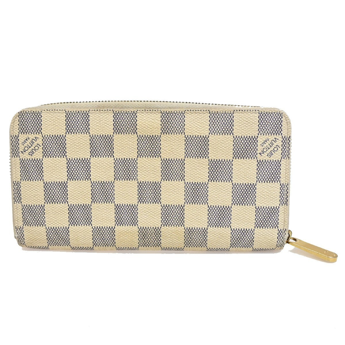 Louis Vuitton Zippy Wallet NM Damier Azur, WHITE, CANVAS, Wallets