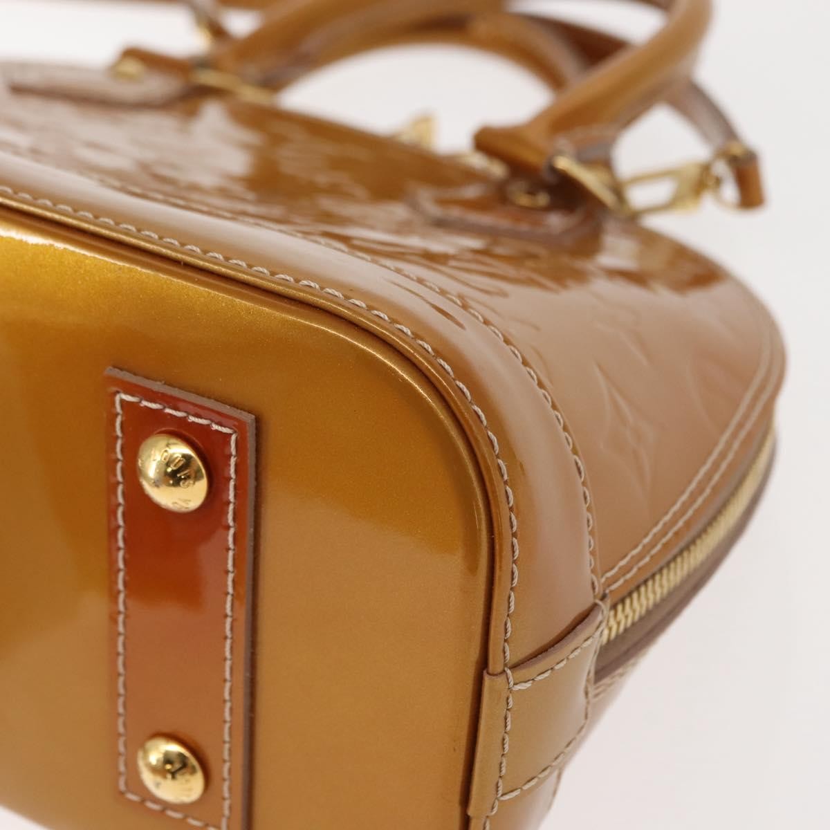 Louis Vuitton Alma Handbag Monogram Vernis, GOLD, PATENT_LEATHER, Handbag