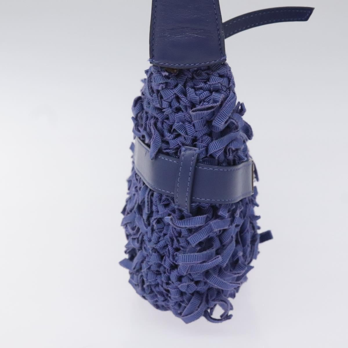 Salvatore Ferragamo Gancini Shoulder Bag Canvas, BLUE, CANVAS, Shoulder bag