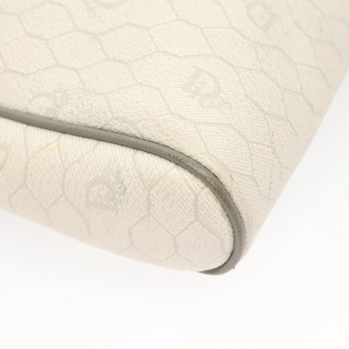 Christian Dior Vintage Honeycomb Shoulder Bag Canvas, WHITE, CANVAS, Shoulder bag