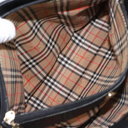 Burberry Vintage Handbag Leather, BLACK, LEATHER, Handbag