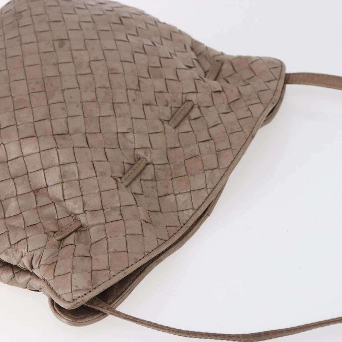 Bottega Veneta Intrecciato Shoulder bag Leather, BEIGE, LEATHER, Shoulder bag