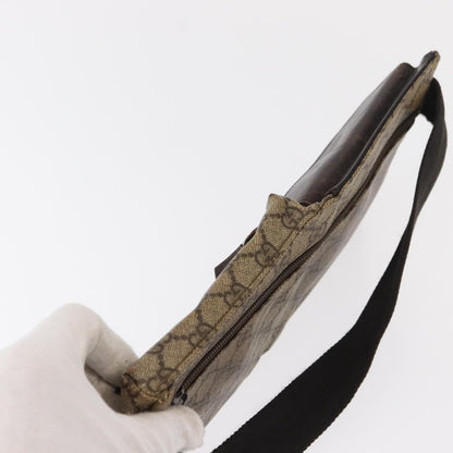 Gucci Vintage Double Belt Bag GG Canvas with Leather, BEIGE, CANVAS, Clutche & pouche