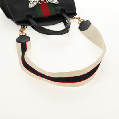 Gucci Totem Top Handle Bag Leather, BLACK, LEATHER, Handbag