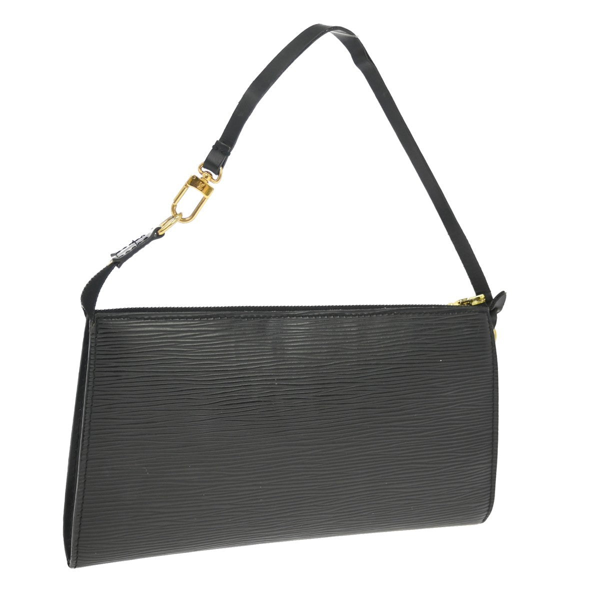 Louis Vuitton Pochette Accessoires Epi Leather, Black, Leather, Clutch