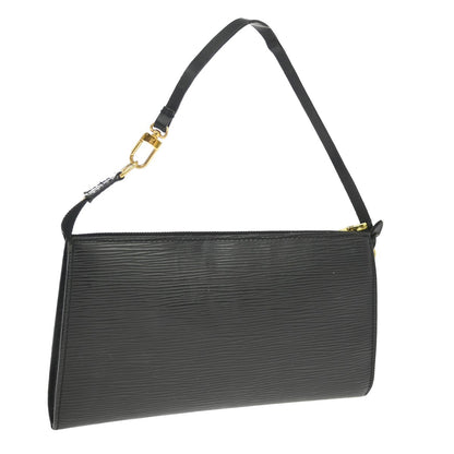 Louis Vuitton Pochette Accessoires Epi Leather, Black, Leather, Clutch