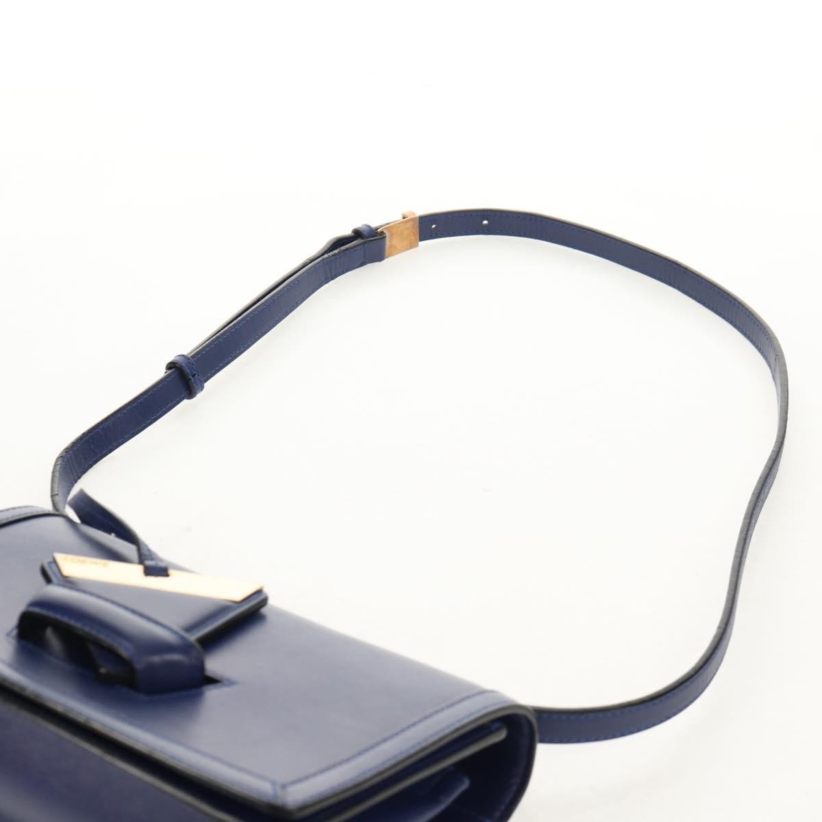 Loewe Barcelona Shoulder Bag Leather, BLUE, LEATHER, Shoulder bag