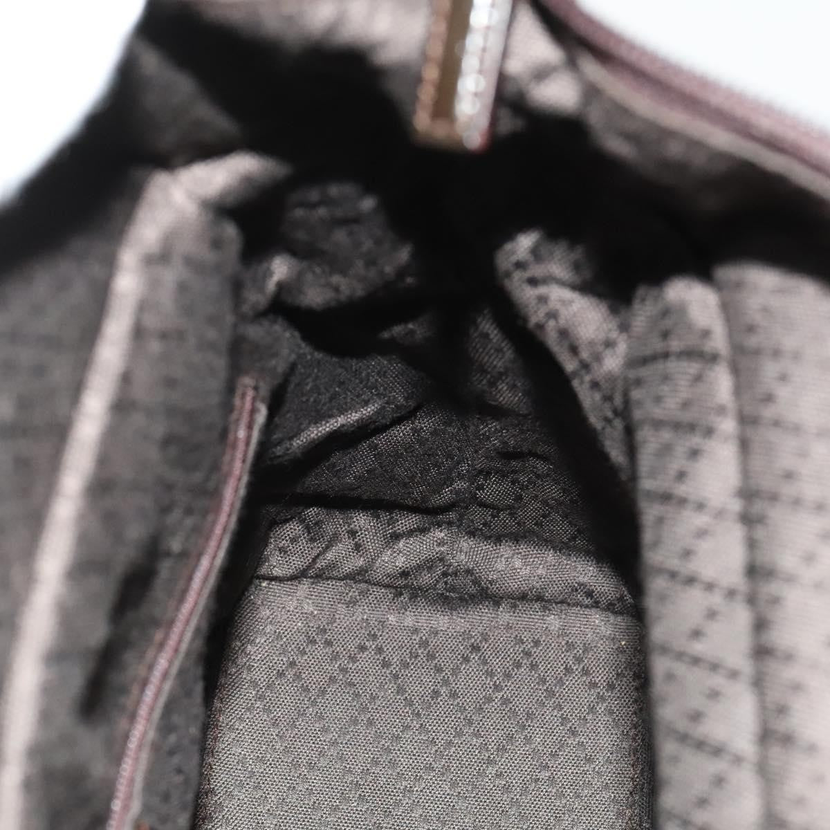 Gucci Vintage Bamboo Handle Bag Nylon, BROWN, NYLON, Handbag