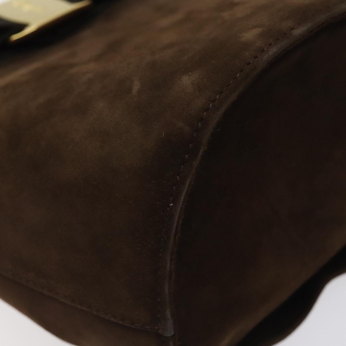 Salvatore Ferragamo Vala Handbag Suede, BROWN, SUEDE, Handbag