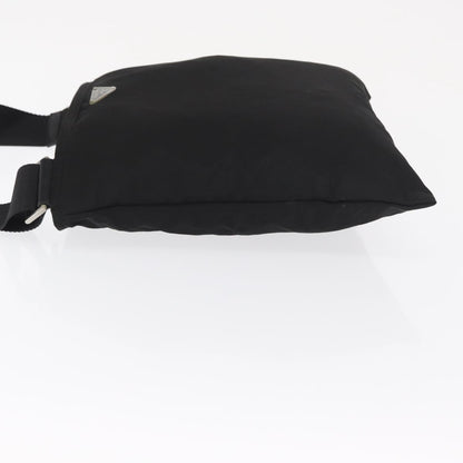Prada Zip Top Messenger Bag Tessuto, BLACK, NYLON, Shoulder bag