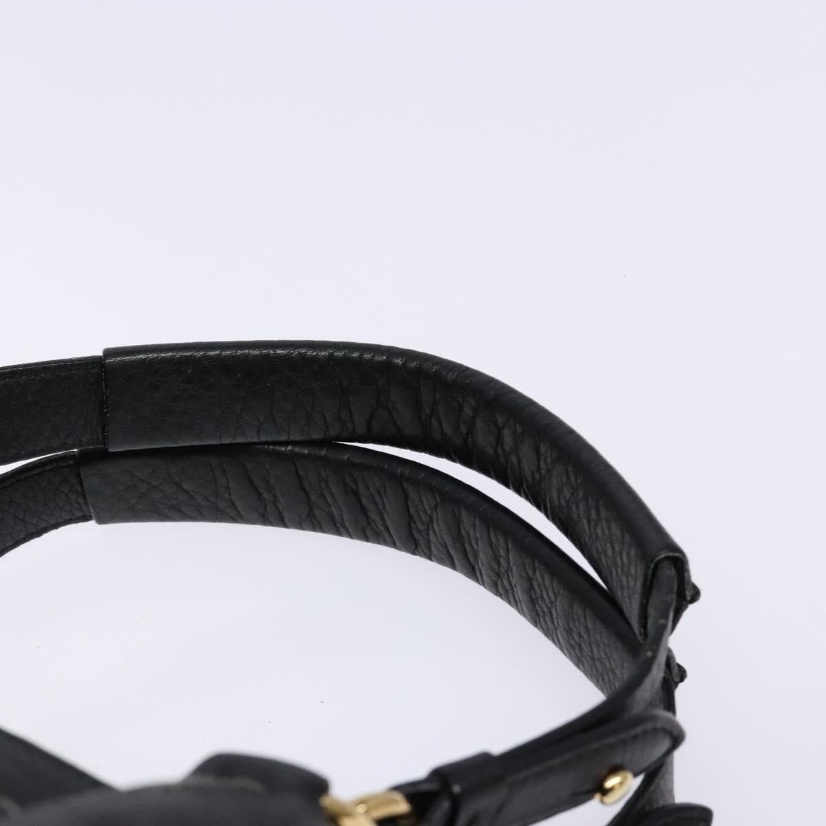 Salvatore Ferragamo Gancini handbag Leather, BLACK, LEATHER, Handbag