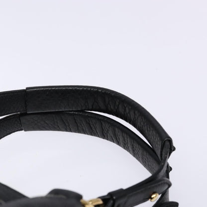 Salvatore Ferragamo Gancini handbag Leather, BLACK, LEATHER, Handbag