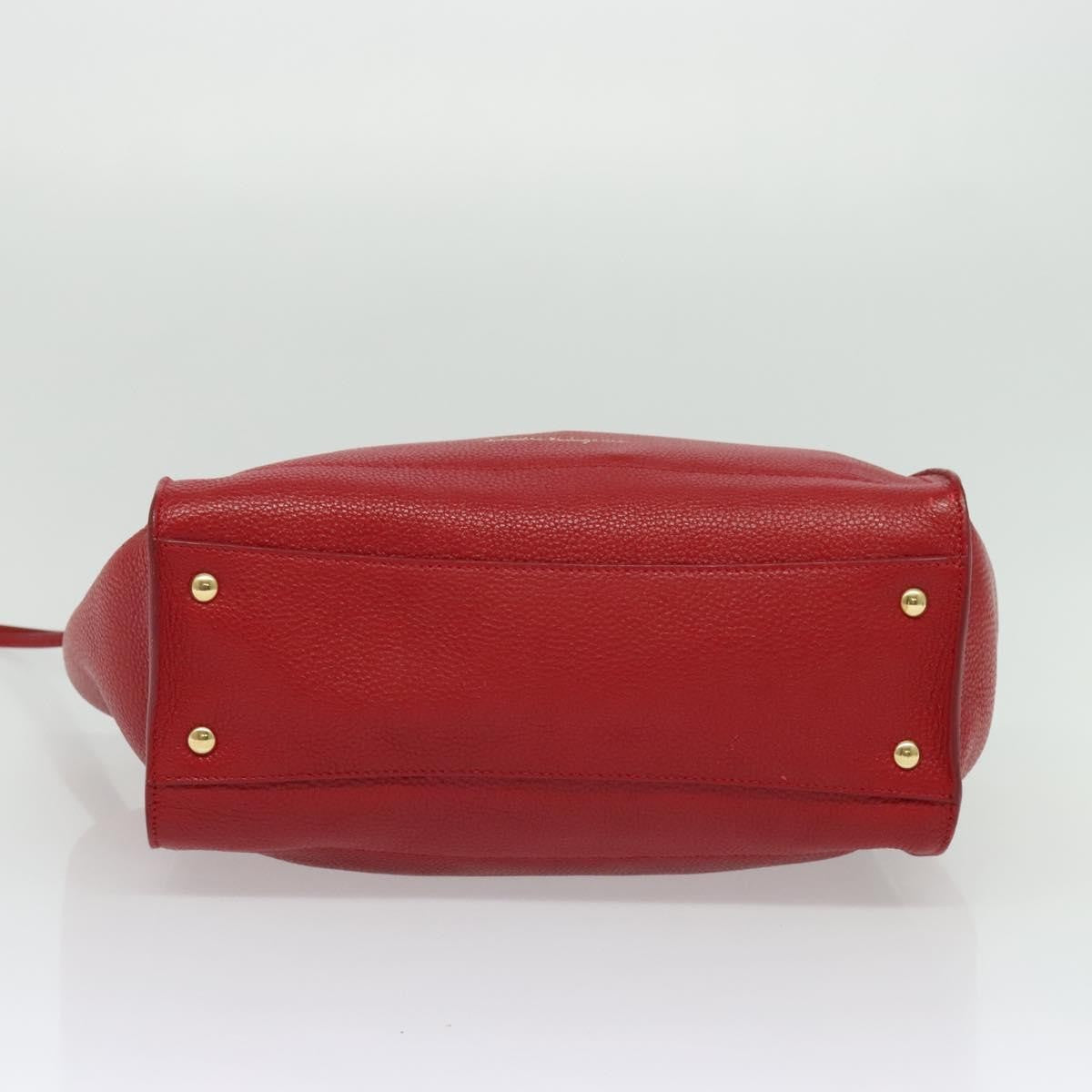 Salvatore Ferragamo Amy Tote Pebbled Leather, RED, LEATHER, Tote bag