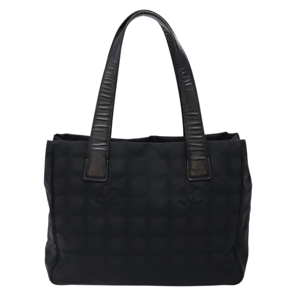 Chanel Travel Line Tote Nylon, BLACK, NYLON, Travel bag