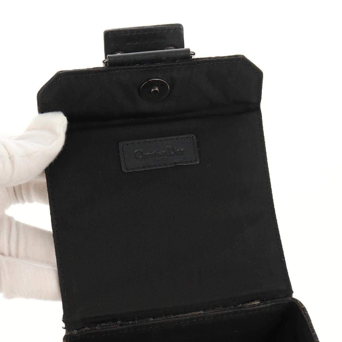 Christian Dior Vintage Trotter Pouch Canvas, BLACK, CANVAS, Clutche & pouche