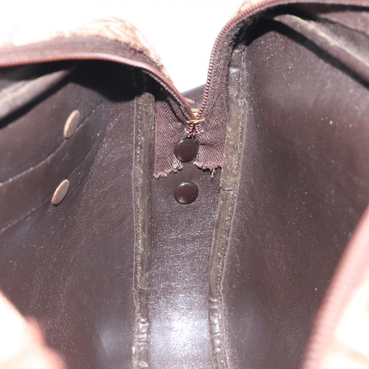 Christian Dior Vintage Trotter Shoulder Bag Canvas, BROWN, CANVAS, Shoulder bag