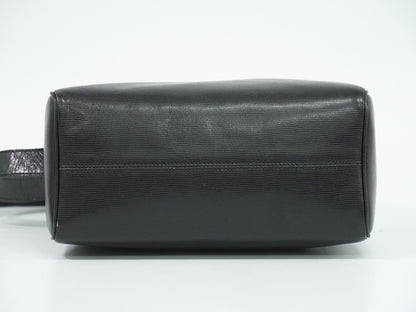 Celine Shoulder Bag Leather, BLACK, LEATHER, Shoulder bag