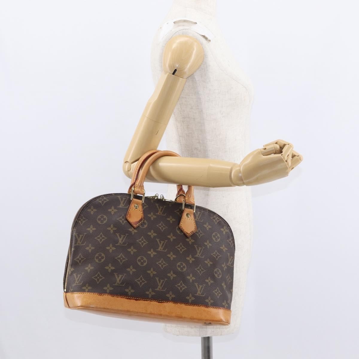 Louis Vuitton Alma Handbag Monogram Canvas, BROWN, CANVAS, Handbag