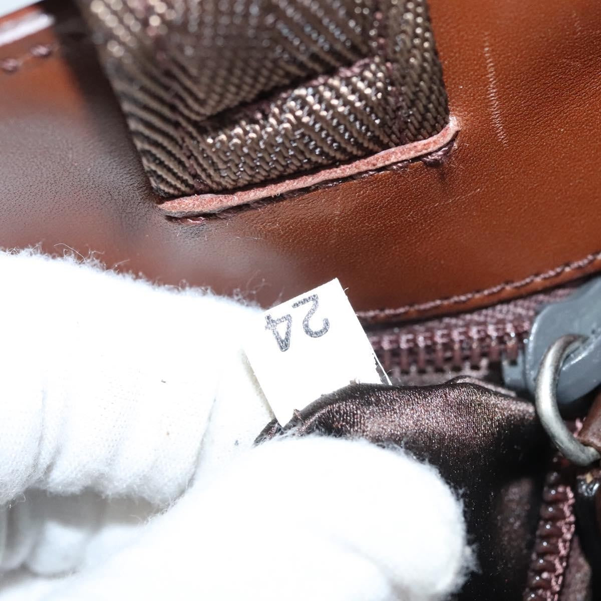 Prada Vintage Handbag Leather, BROWN, LEATHER, Handbag