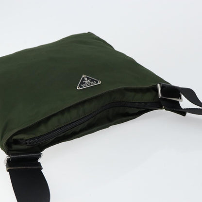 Prada Flat Messenger Bag Tessuto, KHAKI, NYLON, Shoulder bag