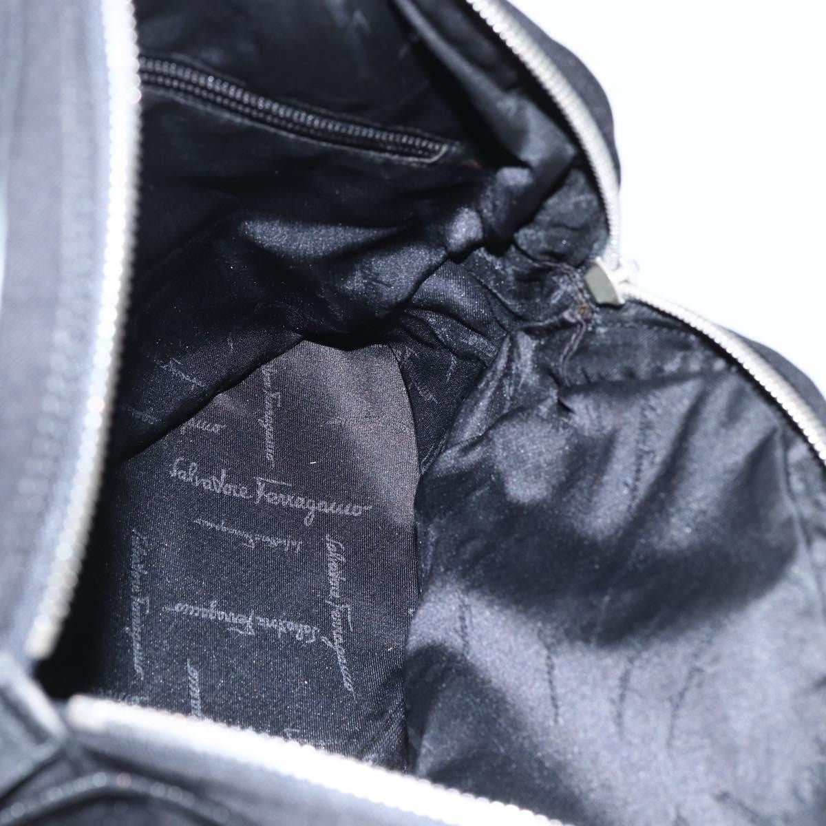 Salvatore Ferragamo Vintage Handbag Nylon, Black, Nylon, Handbag