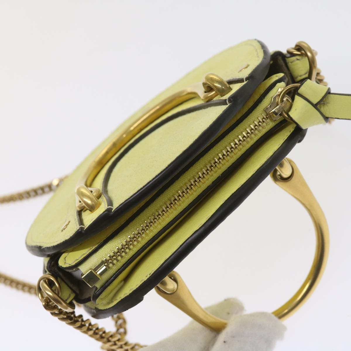 Chloe Pixie Crossbody Bag Leather and Suede, YELLOW, SUEDE, Crossbody bag