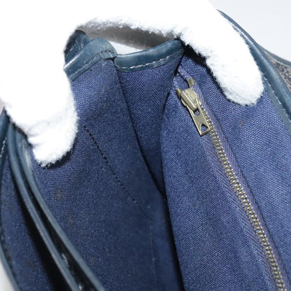 Celine C Sulky Handbag Canvas, NAVY, CANVAS, Handbag