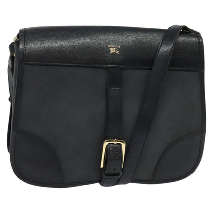 Burberry Flap Shoulder Bag Leather, NAVY, LEATHER, Shoulder bag