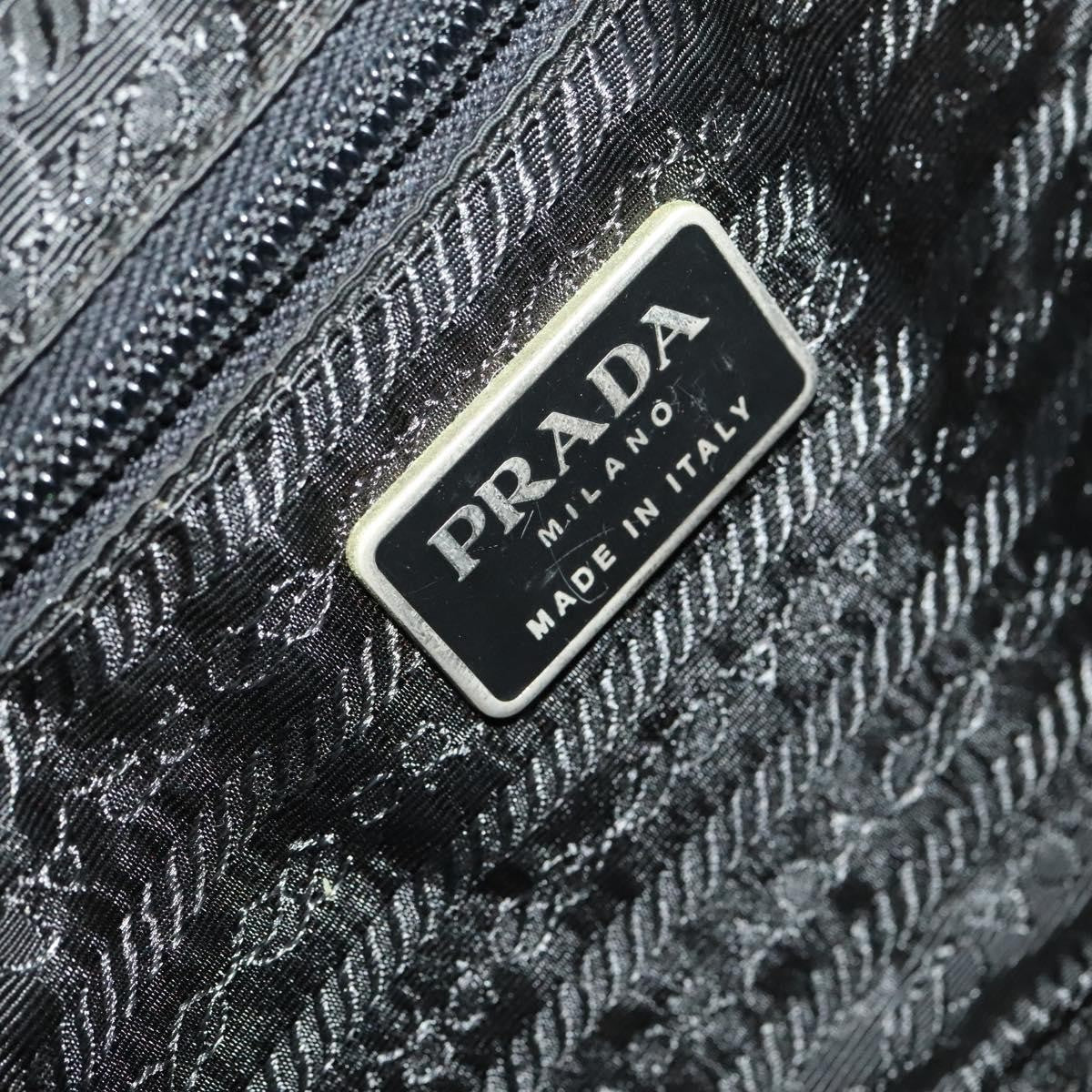 Prada Vintage Zip Handbag Tessuto, BLACK, NYLON, Handbag
