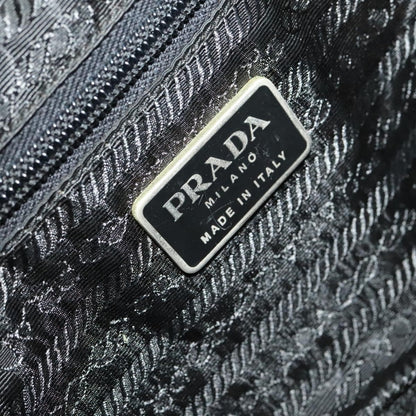Prada Vintage Zip Handbag Tessuto, BLACK, NYLON, Handbag