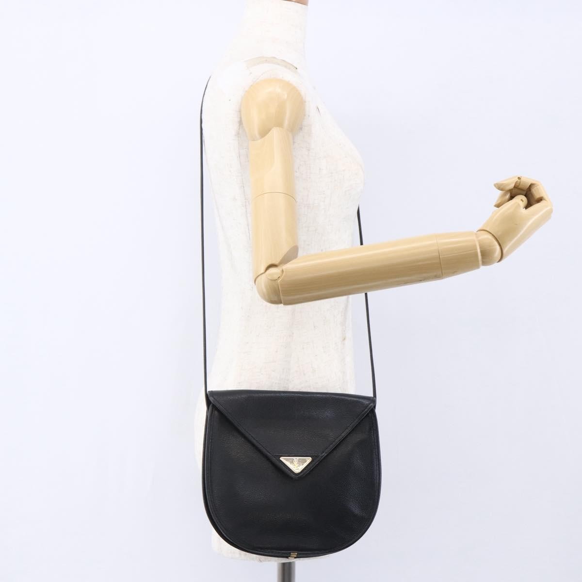 Saint Laurent Vintage Shoulder Bag Leather, BLACK, LEATHER, Shoulder bag