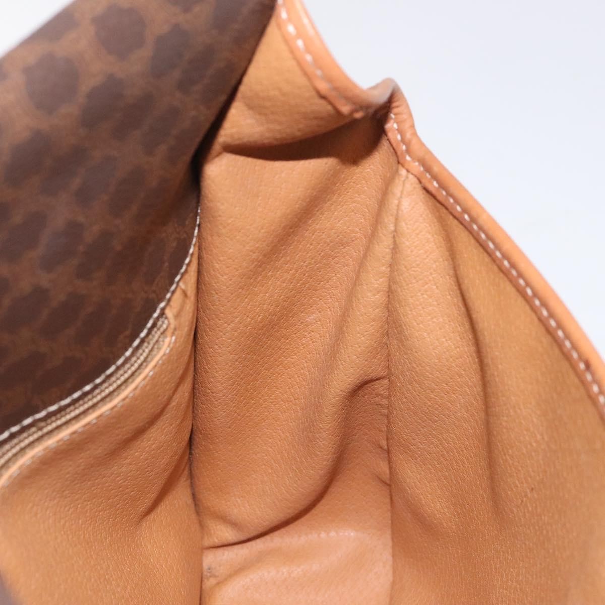 Celine Macadam Shoulder Bag PVC Leather, BROWN, CANVAS, Shoulder bag