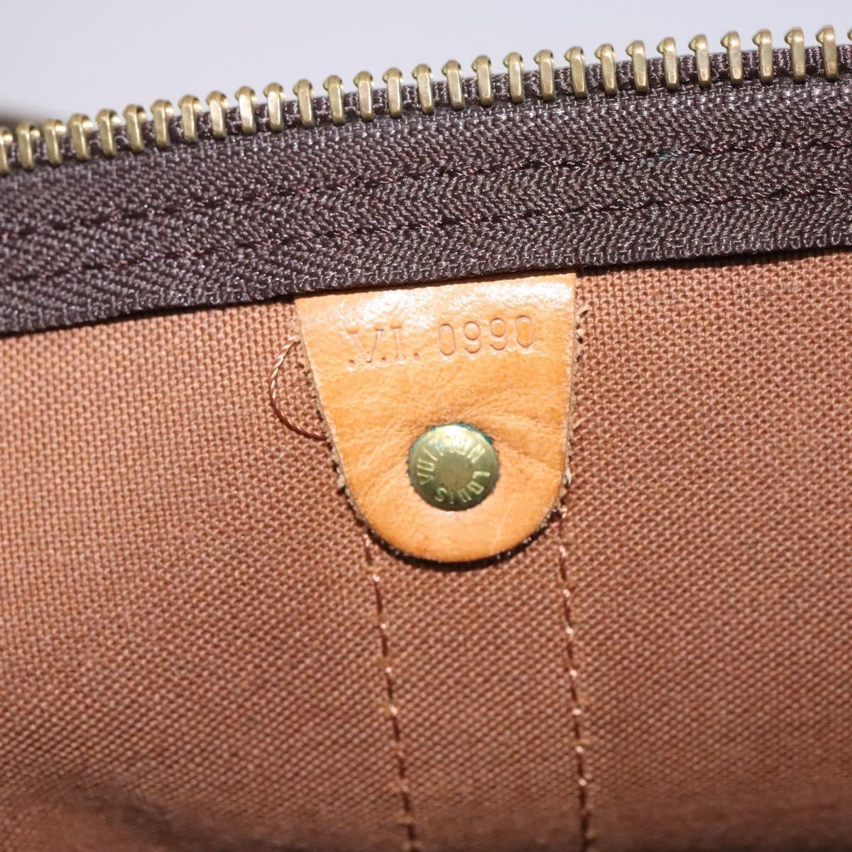 Louis Vuitton Keepall Bandouliere Bag Monogram Canvas, BROWN, CANVAS, Travel bag