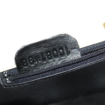 Bally Vintage Chain Shoulder Bag Quilted Leather, WHITE, LEATHER, Shoulder bag