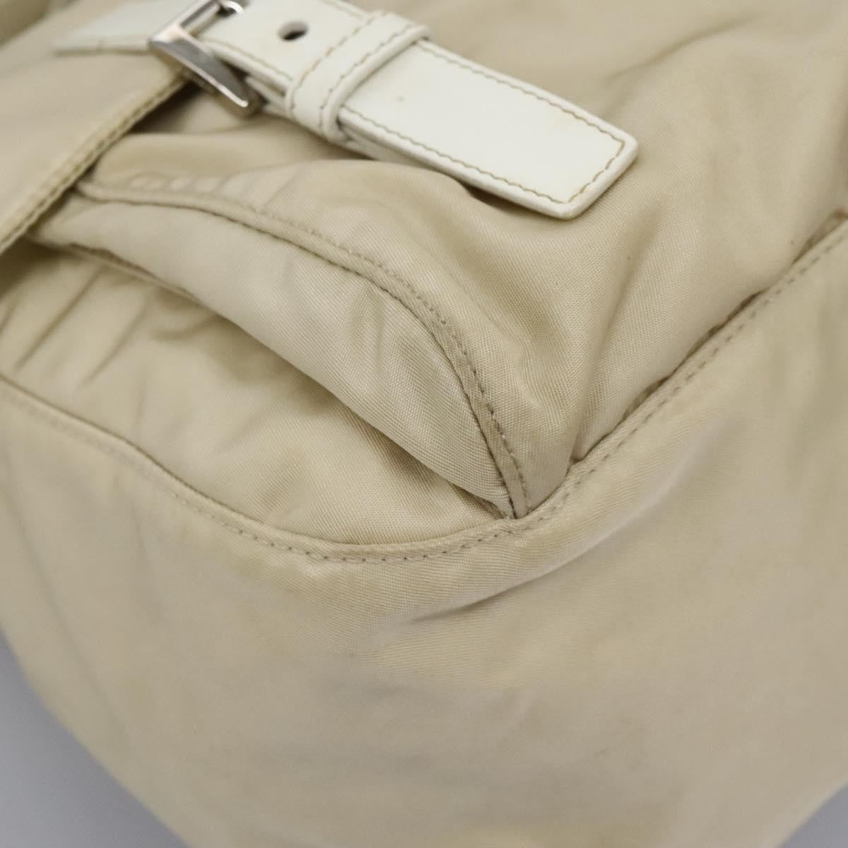 Prada Double Buckle Flap Messenger Bag Tessuto, BEIGE, NYLON, Shoulder bag