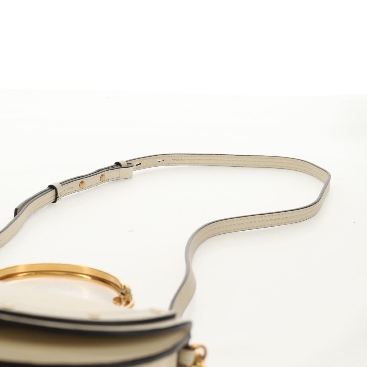 Chloe Nile Minaudière Leather, WHITE, LEATHER, Handbag