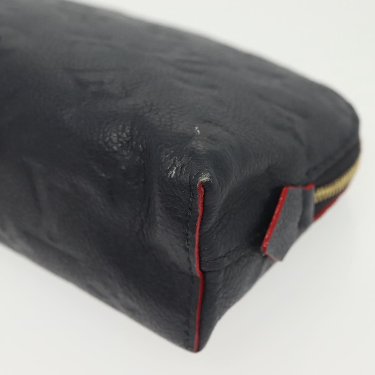 Louis Vuitton Cosmetic Pouch Monogram Empreinte Leather, NAVY, LEATHER, Toiletry Case