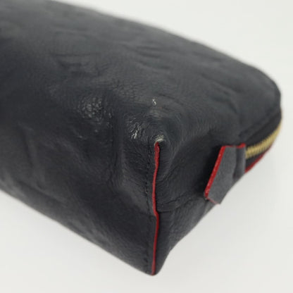 Louis Vuitton Cosmetic Pouch Monogram Empreinte Leather, NAVY, LEATHER, Toiletry Case