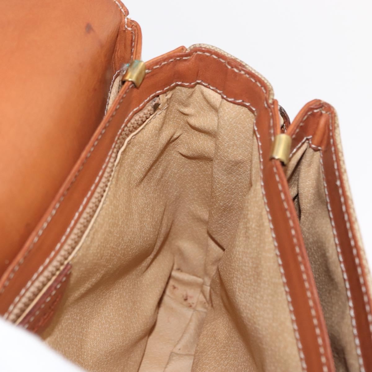 Celine Macadam Shoulder Bag PVC Leather, BEIGE, PVC, Shoulder bag