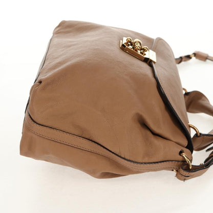 Chloe Elsie Convertible Satchel Leather, BEIGE, LEATHER, Handbag