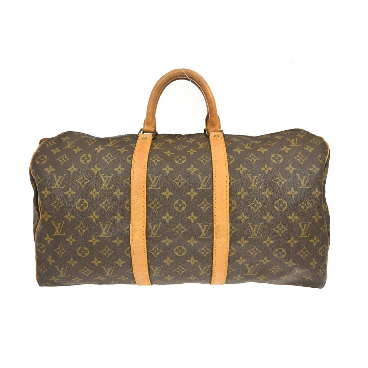 Louis Vuitton Keepall Bag Monogram Canvas, BROWN, CANVAS, Travel bag