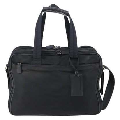 Prada Porta Computer Briefcase Tessuto and Saffiano Leather, BLACK, NYLON, Briefcase