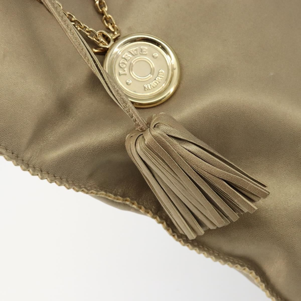 Loewe Anagram Tote Leather, GOLD, LEATHER, Tote bag