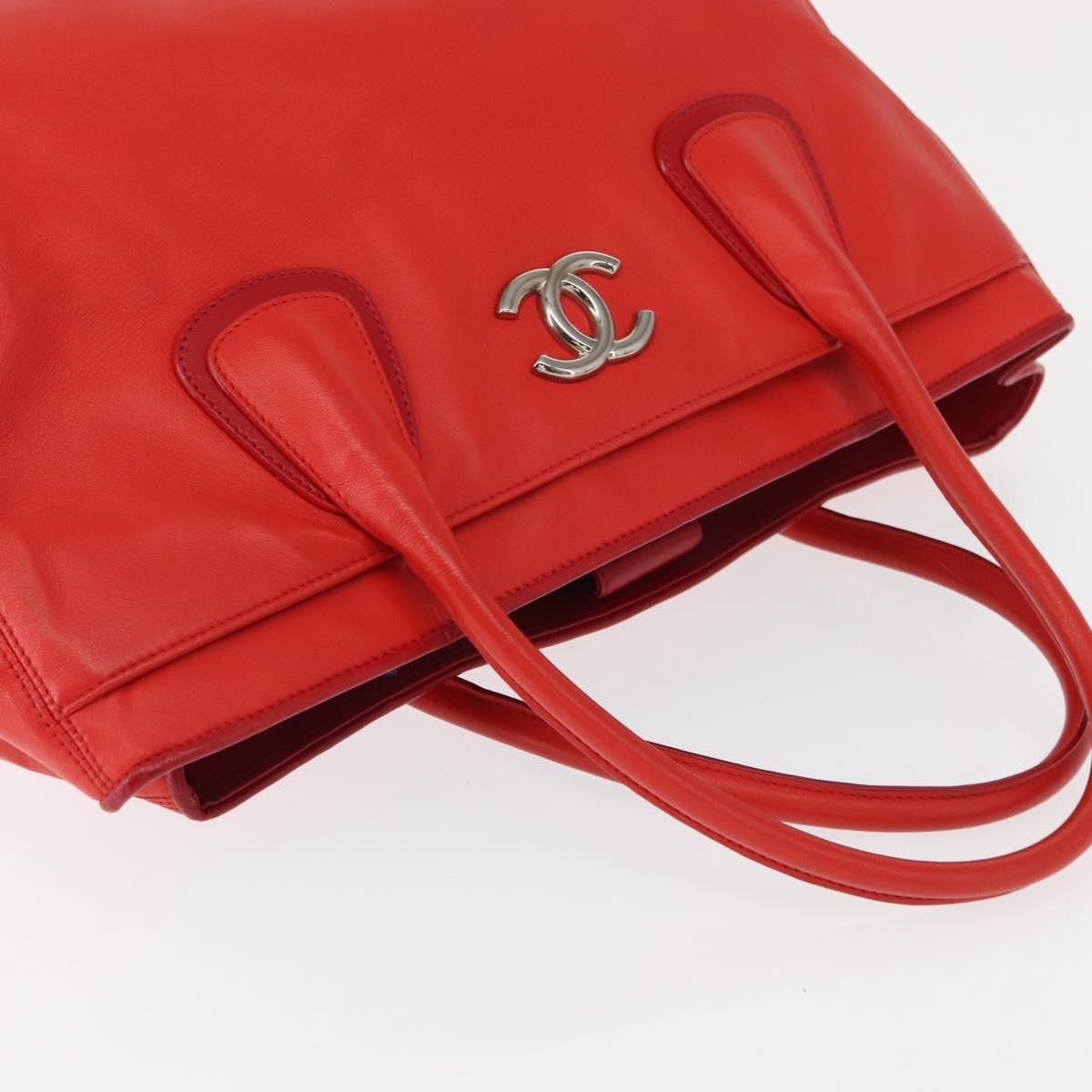 Chanel Cerf Executive Tote Leather, RED, LEATHER, Tote bag