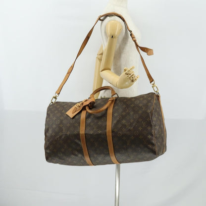 Louis Vuitton Keepall Bandouliere Bag Monogram Canvas, BROWN, CANVAS, Travel bag