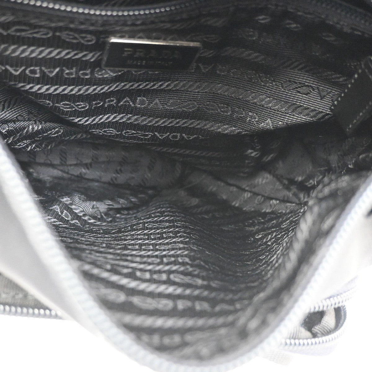 Prada Buckle Messenger Bag Tessuto, BLACK, NYLON, Shoulder bag