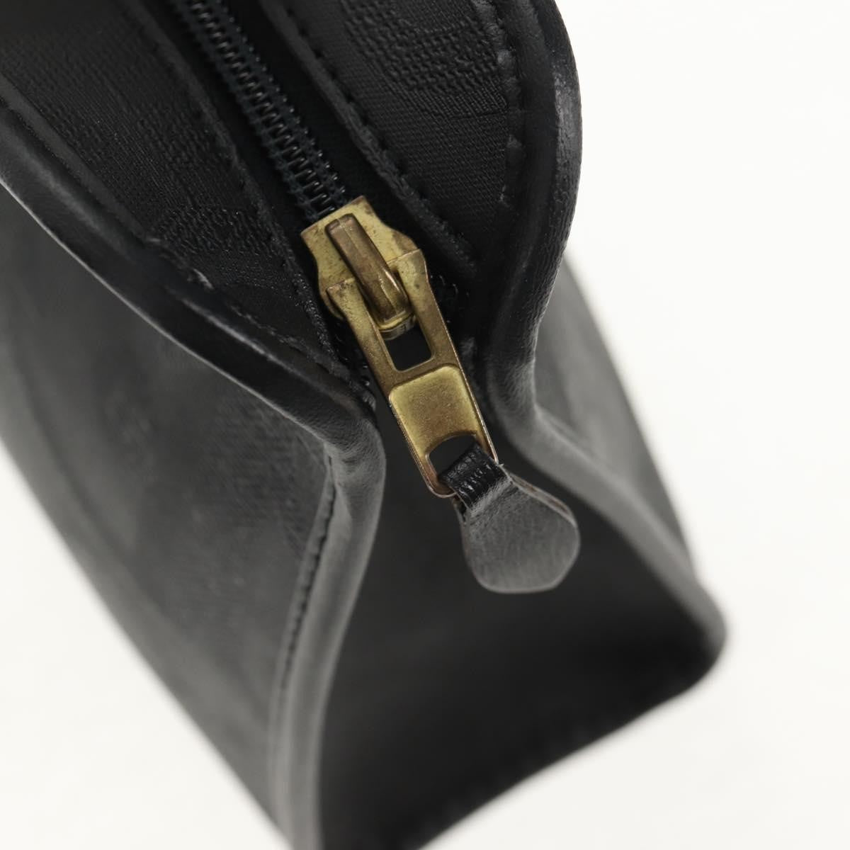 Christian Dior Vintage Trotter Pouch Diorissimo Canvas, BLACK, PVC, Clutche & pouche