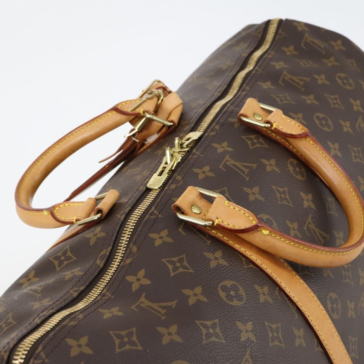 Louis Vuitton Keepall Bag Monogram Canvas, BROWN, CANVAS, Travel bag