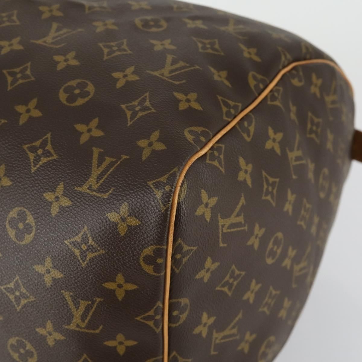 Louis Vuitton Keepall Bag Monogram Canvas, BROWN, CANVAS, Travel bag
