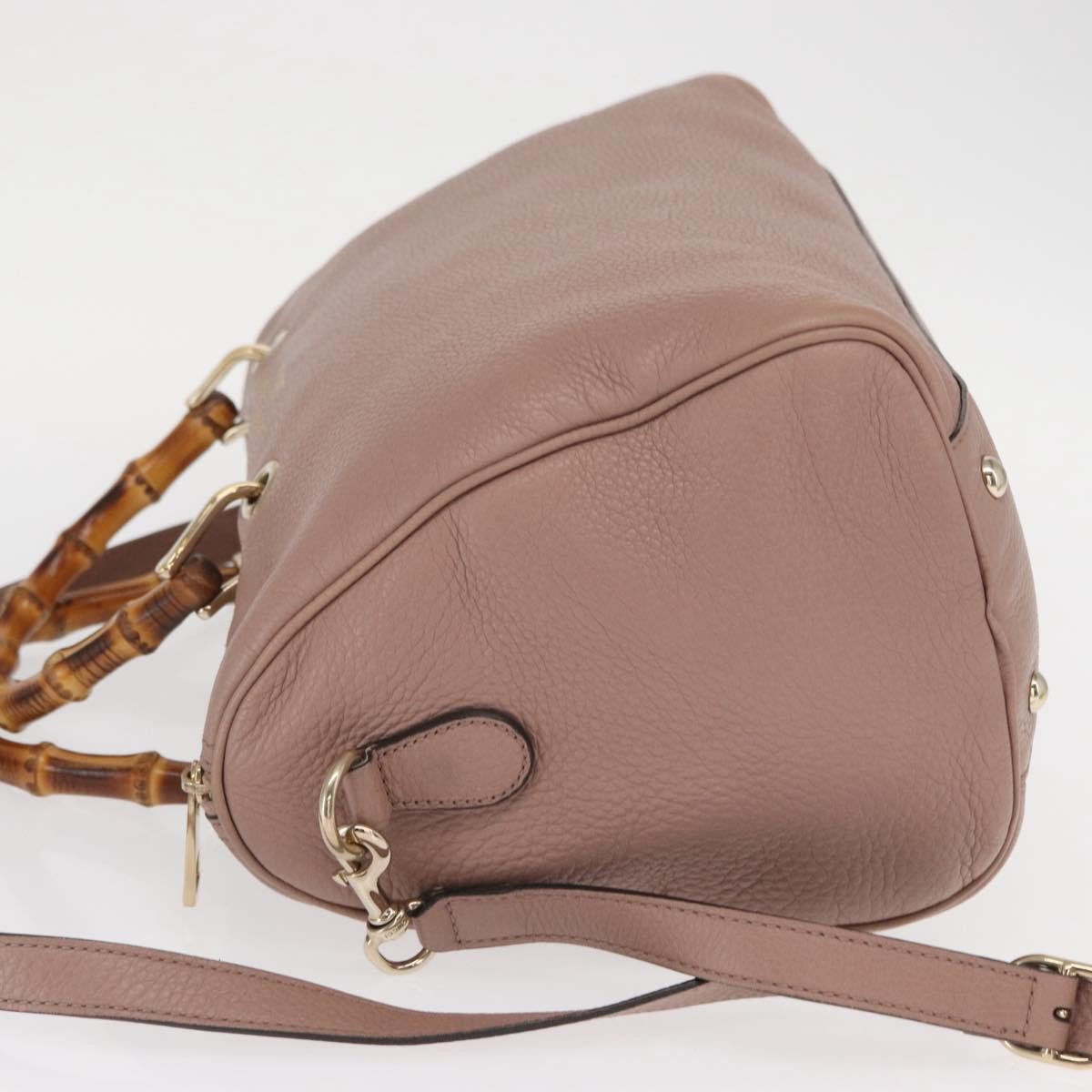 Gucci Bamboo Shopper Tote Leather, PINK, LEATHER, Handbag